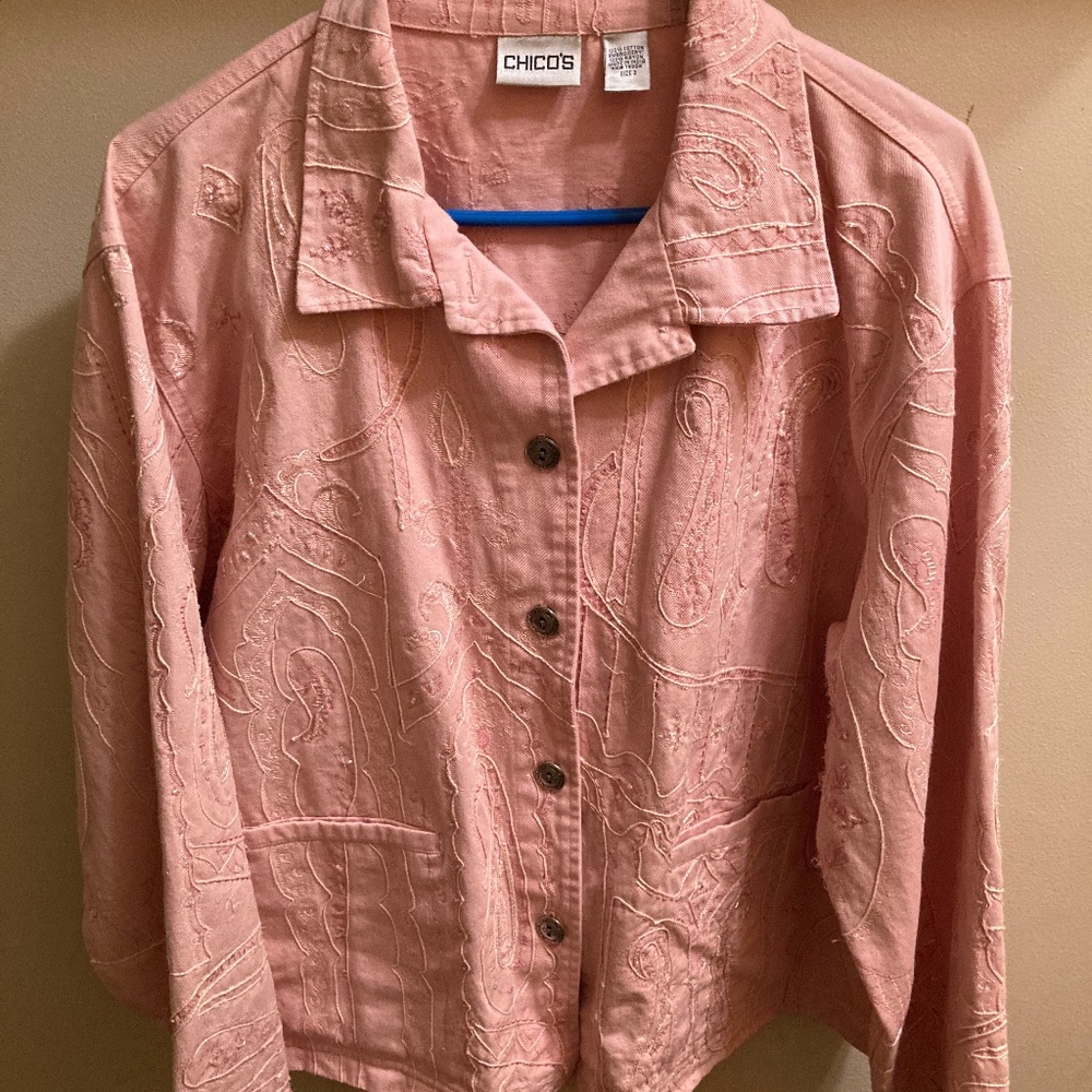 Chico’s jacket with embroidery